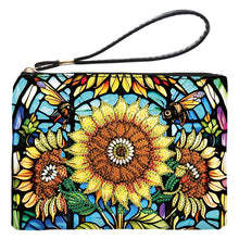 Load image into Gallery viewer, PU Partial Special Shaped Sunflower 5D DIY Diamond Painting Wallet Daily Purse