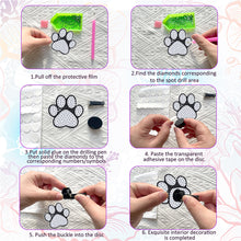 Load image into Gallery viewer, 6Pcs Diamond Painting Car Air Vent Clips Car Decor Gift for Women Girls(Dog Paw)