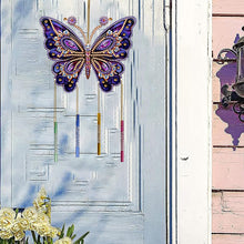 Load image into Gallery viewer, 2D Flat Butterfly Diamond Painting Wind Chimes Crystal Wind Chimes Pendant Kit