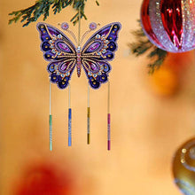 Load image into Gallery viewer, 2D Flat Butterfly Diamond Painting Wind Chimes Crystal Wind Chimes Pendant Kit