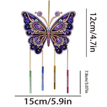 Load image into Gallery viewer, 2D Flat Butterfly Diamond Painting Wind Chimes Crystal Wind Chimes Pendant Kit