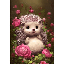 Load image into Gallery viewer, Yishu - Hedgehog Among Flowers - 40*60CM 11CT 3 Stamped Cross Stitch