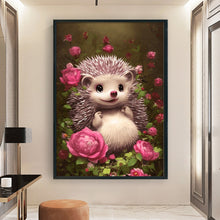 Load image into Gallery viewer, Yishu - Hedgehog Among Flowers - 40*60CM 11CT 3 Stamped Cross Stitch