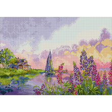 Load image into Gallery viewer, Spring Brand - Summer Scenery - 60*45CM 11CT 3 Stamped Cross Stitch