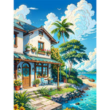 Load image into Gallery viewer, Huancan - Seaside Villa - 40*55CM 14CT 2 Stamped Cross Stitch
