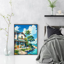 Load image into Gallery viewer, Huancan - Seaside Villa - 40*55CM 14CT 2 Stamped Cross Stitch