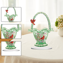 Load image into Gallery viewer, 2D Flat Cardinals Basket DIY Diamond Painting Desktop Ornaments Kit Home Decor
