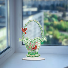 Load image into Gallery viewer, 2D Flat Cardinals Basket DIY Diamond Painting Desktop Ornaments Kit Home Decor