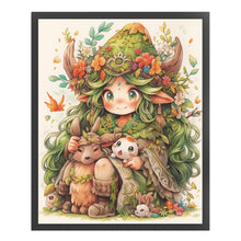 Load image into Gallery viewer, Yishu - Gnome Girl - 45*55CM 11CT 3 Stamped Cross Stitch
