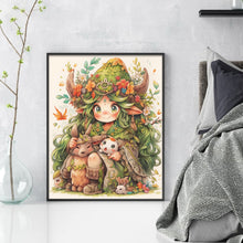 Load image into Gallery viewer, Yishu - Gnome Girl - 45*55CM 11CT 3 Stamped Cross Stitch
