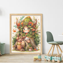 Load image into Gallery viewer, Yishu - Gnome Girl - 45*55CM 11CT 3 Stamped Cross Stitch