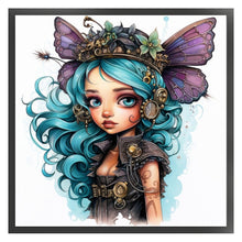 Load image into Gallery viewer, Yishu - Butterfly Girl - 50*50CM 11CT 3 Stamped Cross Stitch
