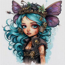 Load image into Gallery viewer, Yishu - Butterfly Girl - 50*50CM 11CT 3 Stamped Cross Stitch