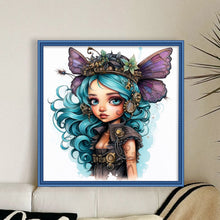 Load image into Gallery viewer, Yishu - Butterfly Girl - 50*50CM 11CT 3 Stamped Cross Stitch