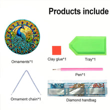 Load image into Gallery viewer, Double Sided Special Shaped Peacock 5D DIY Diamond Art Pendant Home Decoration