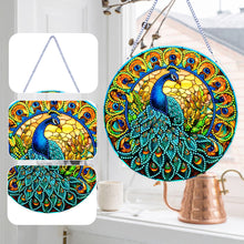 Load image into Gallery viewer, Double Sided Special Shaped Peacock 5D DIY Diamond Art Pendant Home Decoration