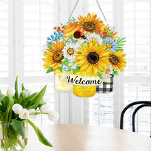 Load image into Gallery viewer, Double Sided Special Shaped 5D DIY Sunflower Bouquet Hanging Diamond Art Kits
