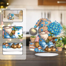 Load image into Gallery viewer, Acrylic Forget-Me-Not Gnome Desktop Diamond Art Kits Bedroom Table Decoration