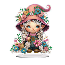Load image into Gallery viewer, Double Side Special Shaped Cute Girl Diamond Painting Desktop Ornaments Kit