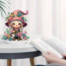 Load image into Gallery viewer, Double Side Special Shaped Cute Girl Diamond Painting Desktop Ornaments Kit