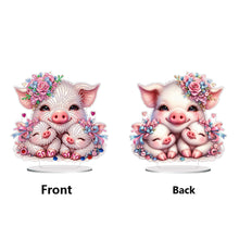 Load image into Gallery viewer, Double Side Special Shaped Cartoon Pig Diamond Painting Desktop Decorations
