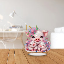 Load image into Gallery viewer, Double Side Special Shaped Cartoon Pig Diamond Painting Desktop Decorations