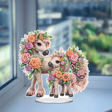 Load image into Gallery viewer, Acrylic Special Shaped Needle Horse 5D DIY Diamond Art Tabletop Decorations