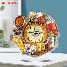 Load image into Gallery viewer, Acrylic Special Shaped Beer 5D Diamond Painting Clock for Living Room Decor