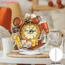 Load image into Gallery viewer, Acrylic Special Shaped Beer 5D Diamond Painting Clock for Living Room Decor