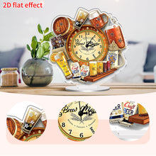 Load image into Gallery viewer, Acrylic Special Shaped Beer 5D Diamond Painting Clock for Living Room Decor