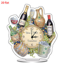 Load image into Gallery viewer, Acrylic Special Shaped Ice Bucket Wine 5D Diamond Painting Clock Art Craft