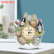 Load image into Gallery viewer, Acrylic Special Shaped Ice Bucket Wine 5D Diamond Painting Clock Art Craft