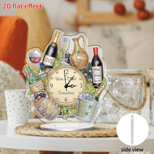 Load image into Gallery viewer, Acrylic Special Shaped Ice Bucket Wine 5D Diamond Painting Clock Art Craft