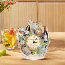 Load image into Gallery viewer, Acrylic Special Shaped Ice Bucket Wine 5D Diamond Painting Clock Art Craft
