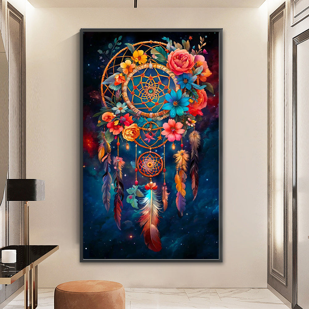 Dreamcatcher - Full 14CT Stamped Cross Stitch 35x60CM - Huacan