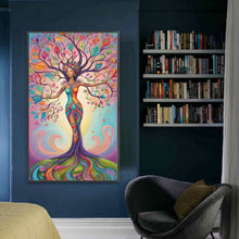 Load image into Gallery viewer, Huancan - Tree Woman - 40*65CM 14CT 2 Stamped Cross Stitch