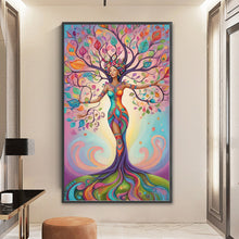 Load image into Gallery viewer, Huancan - Tree Woman - 40*65CM 14CT 2 Stamped Cross Stitch