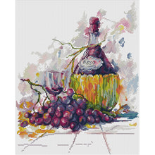 Load image into Gallery viewer, Joy Sunday - Wine Three - 33*40CM 14CT 2 Stamped Cross Stitch