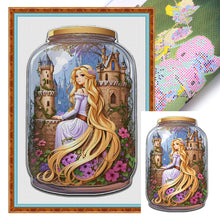Load image into Gallery viewer, Yishu - Rapunzel In A Bottle - 40*60CM 11CT 3 Stamped Cross Stitch