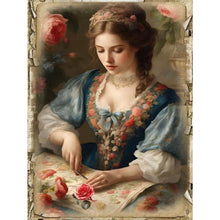 Load image into Gallery viewer, Yishu - Sewing Woman - 40*55CM 11CT 3 Stamped Cross Stitch