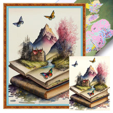 Load image into Gallery viewer, Yishu - Fantasy Scenery In A Book - 40*55CM 11CT 3 Stamped Cross Stitch