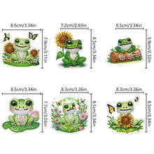 Load image into Gallery viewer, 6Pcs Sunflower Frog Pattern DIY Acrylic DIY Diamond Painting Magnets Kit