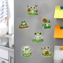 Load image into Gallery viewer, 6Pcs Sunflower Frog Pattern DIY Acrylic DIY Diamond Painting Magnets Kit