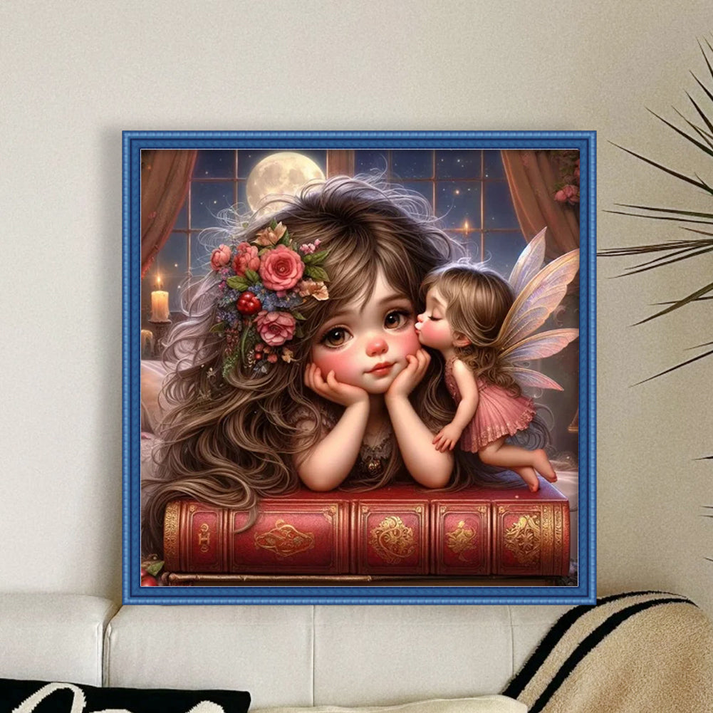 Girl - Full 11CT Stamped Cross Stitch 40x40CM - Yishu