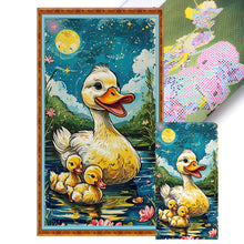 Load image into Gallery viewer, Yishu - Little Yellow Duck - 40*75CM 11CT 3 Stamped Cross Stitch