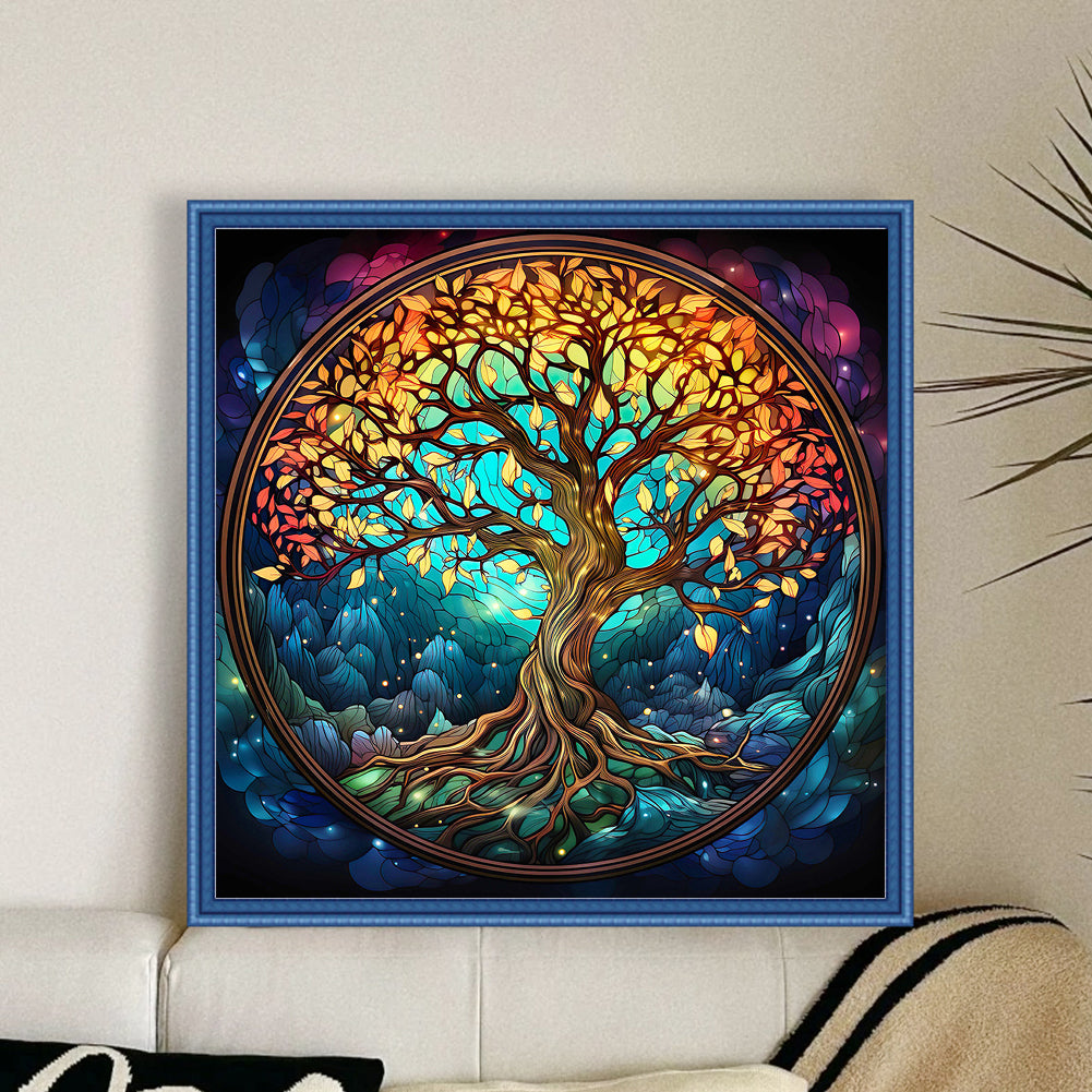 Tree Of Life - Full 14CT Counted Cross Stitch 40x40CM - Huacan