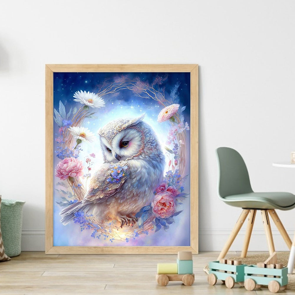 White-Headed Owl - Full 11CT Counted Cross Stitch 40x50CM - Yishu
