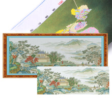 Load image into Gallery viewer, Mona Lisa Brand - Meeting Friends In The Valley - 195*83CM 11CT 3 Stamped Cross Stitch