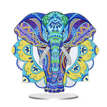 Load image into Gallery viewer, PVC Round Special Shaped Mandala Elephant Desktop 5D DIY Diamond Art Kits Decor