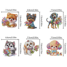 Load image into Gallery viewer, 6Pcs 2D/Flat DIY Flower Puppy Diamond Painting Hooks Diamond Art Painting Hook